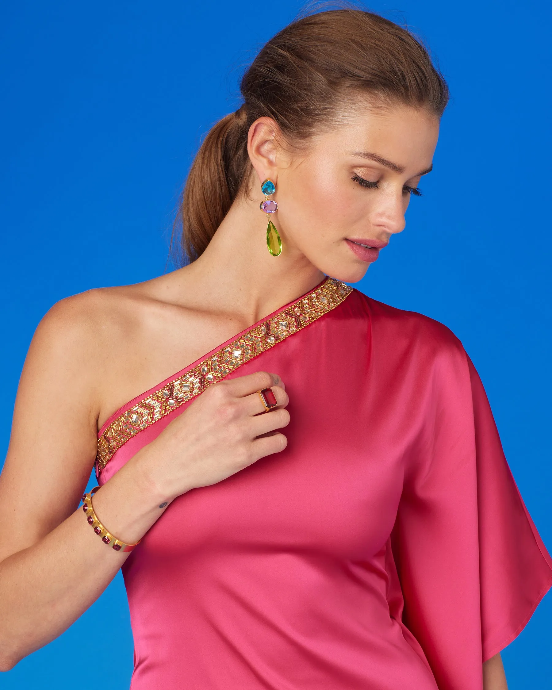 Regency Statement Ring in Ruby Red