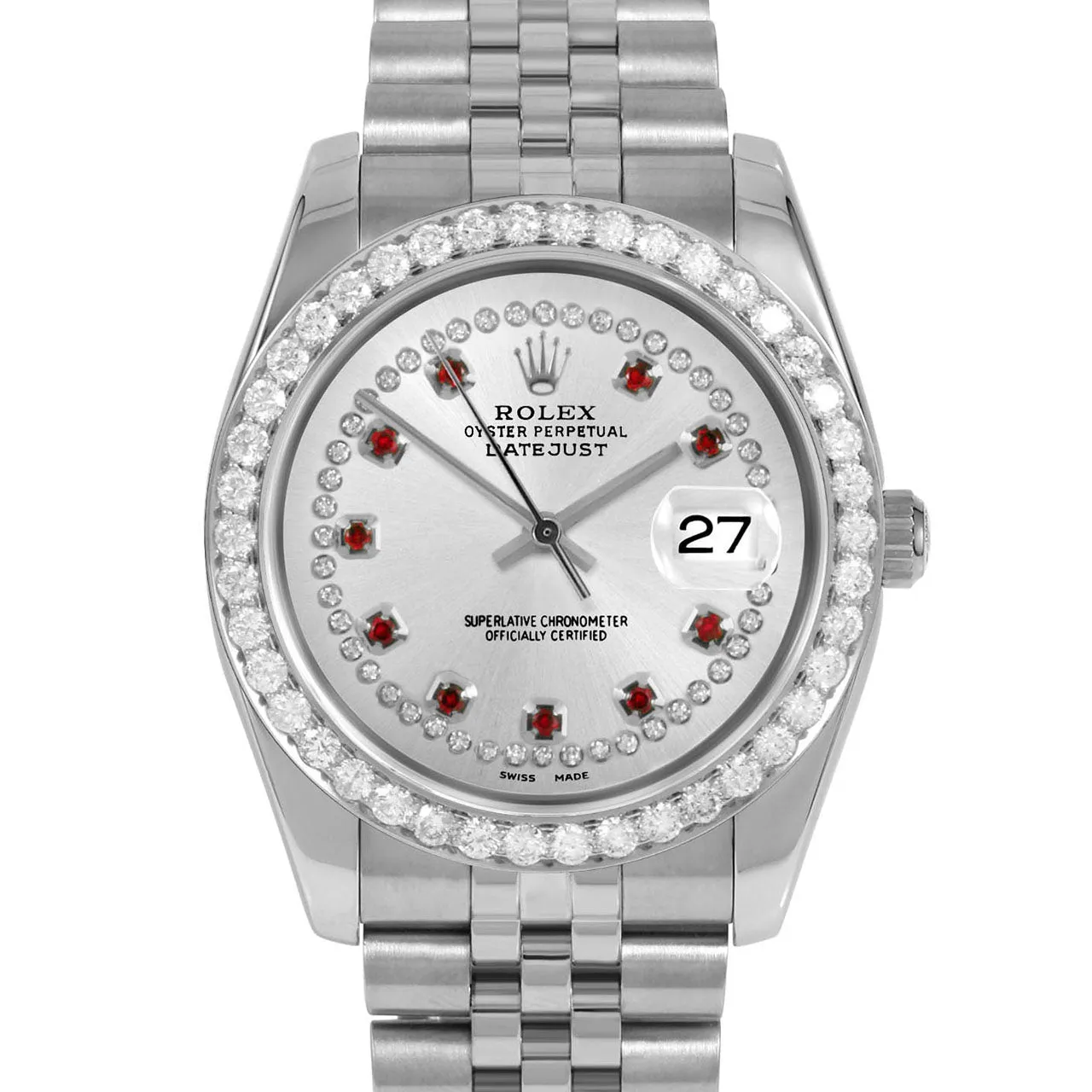 Rolex Datejust 36mm | 116234-SLV-STRR-25CT-JBL