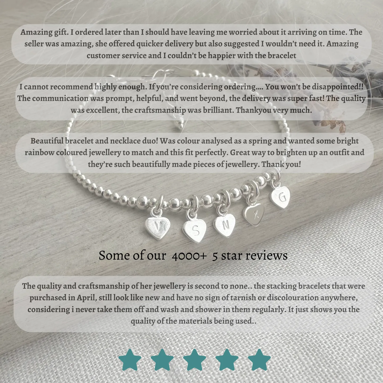 September Birthstone Sapphire Bracelet Set, Dainty Sterling Silver Stacking Bracelets for Women