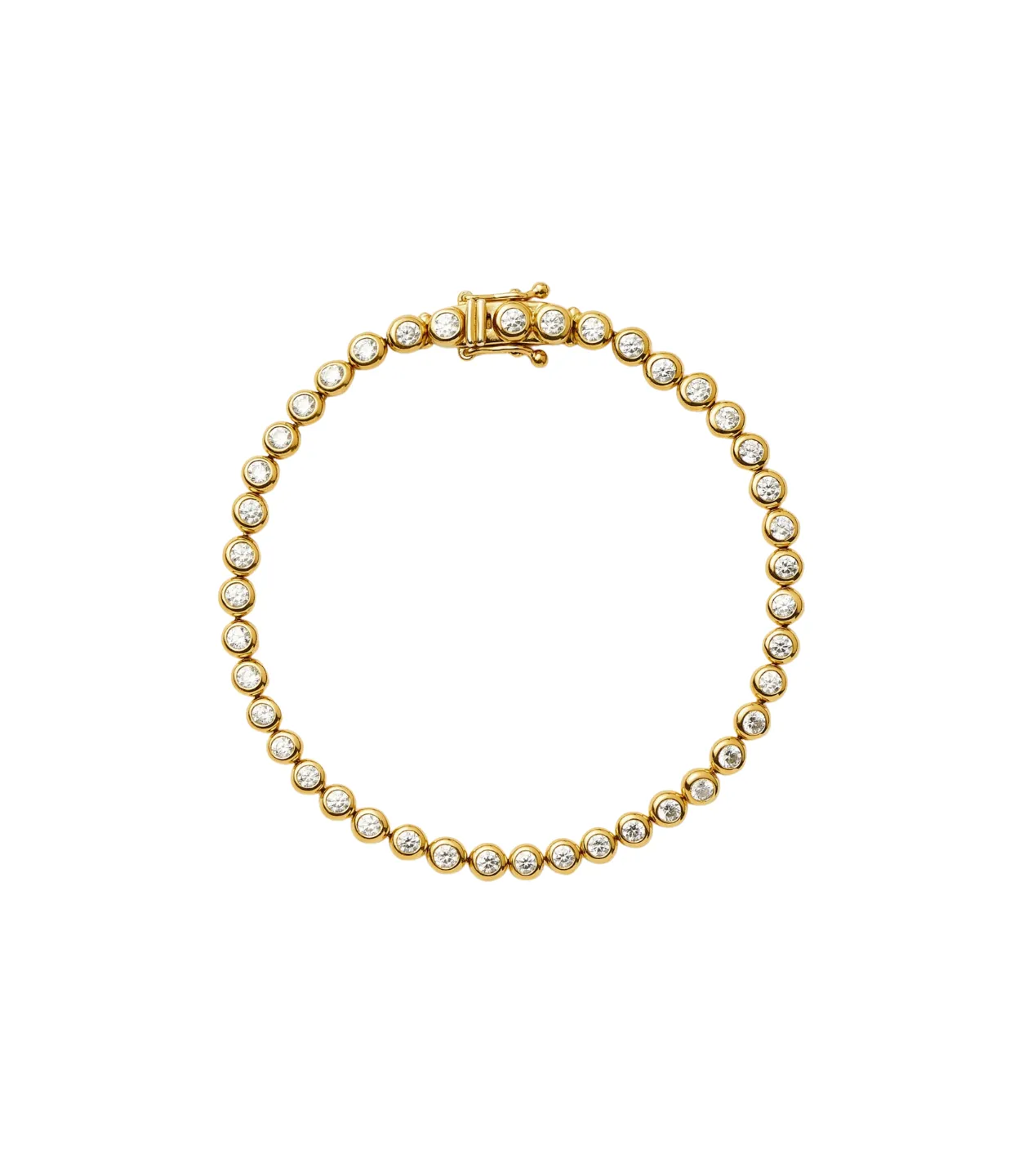 Tennis Round Bracelet in Gold