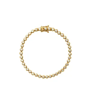 Tennis Round Bracelet in Gold