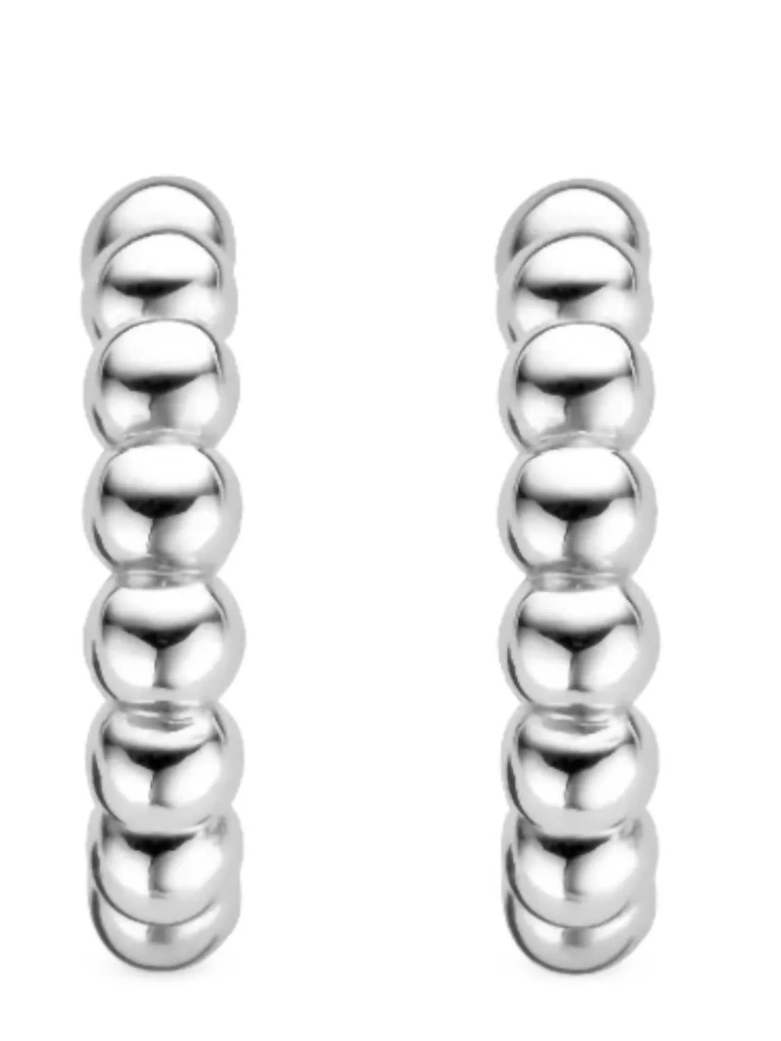 Ti Sento - Women's Beaded Ball Huggies Earrings