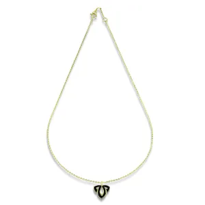 Tiara Pavé Charm Pendant - 18K Gold Vermeil   CZ Noir