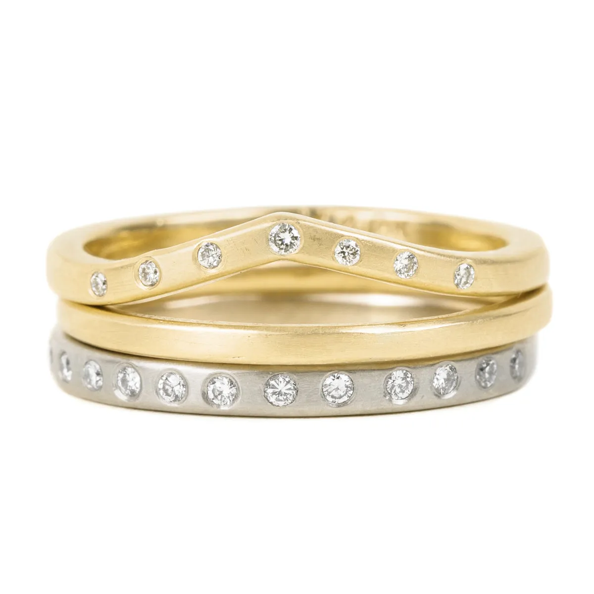 Tiara Shadow Band - 18ky Gold, 14kpw Gold   VS Diamonds, Black Diamonds