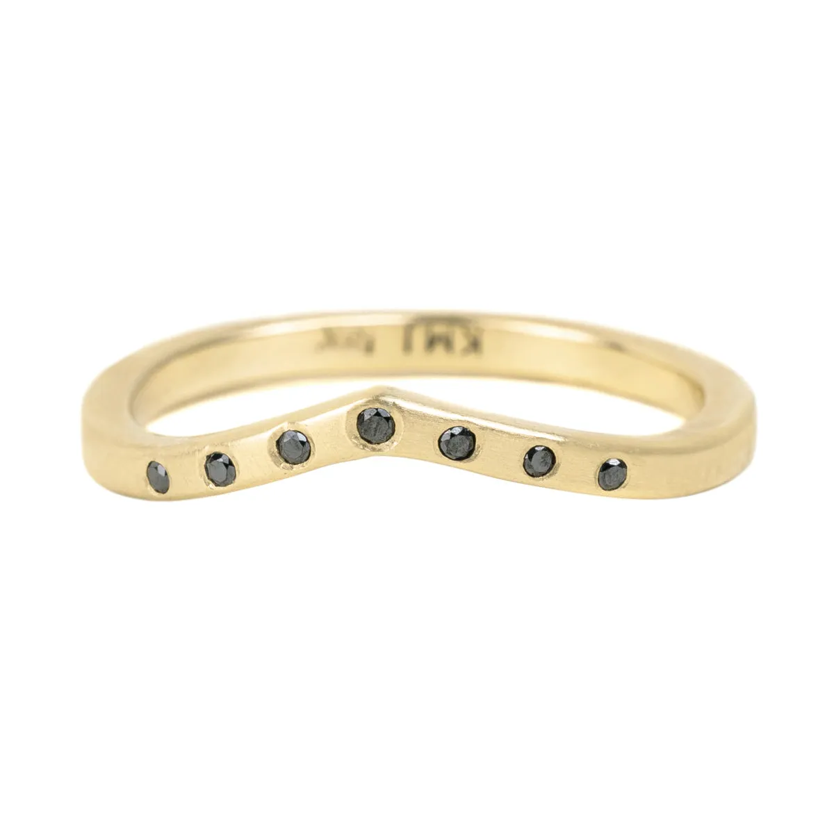 Tiara Shadow Band - 18ky Gold, 14kpw Gold   VS Diamonds, Black Diamonds