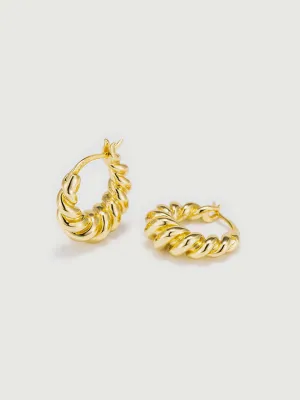 Twisted Swirl Hoop Earrings