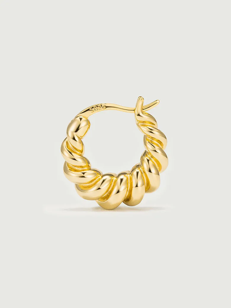 Twisted Swirl Hoop Earrings